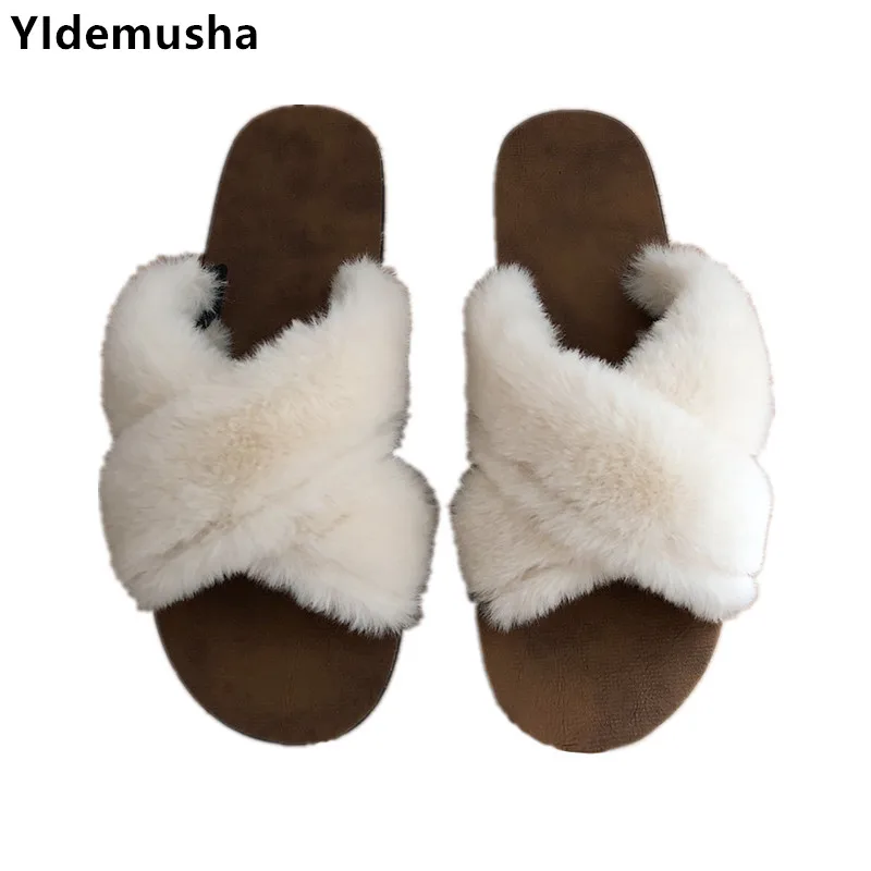 ladies fluffy mule slippers