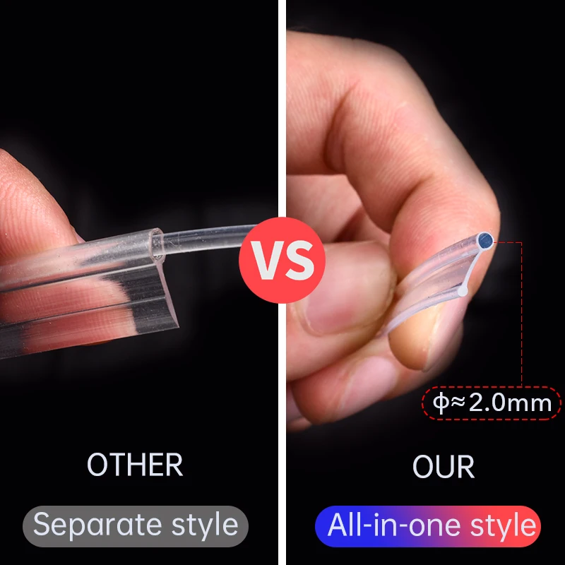 Small Size 2mm 3.0mm Super Bright Plastic Side Glow Optical Fiber Cable With Flat Side Skirt Wings For Car lighting Decoration led car lights led car decorative lights led car decoration lamp car ambient lights led interior lights car interior lamp