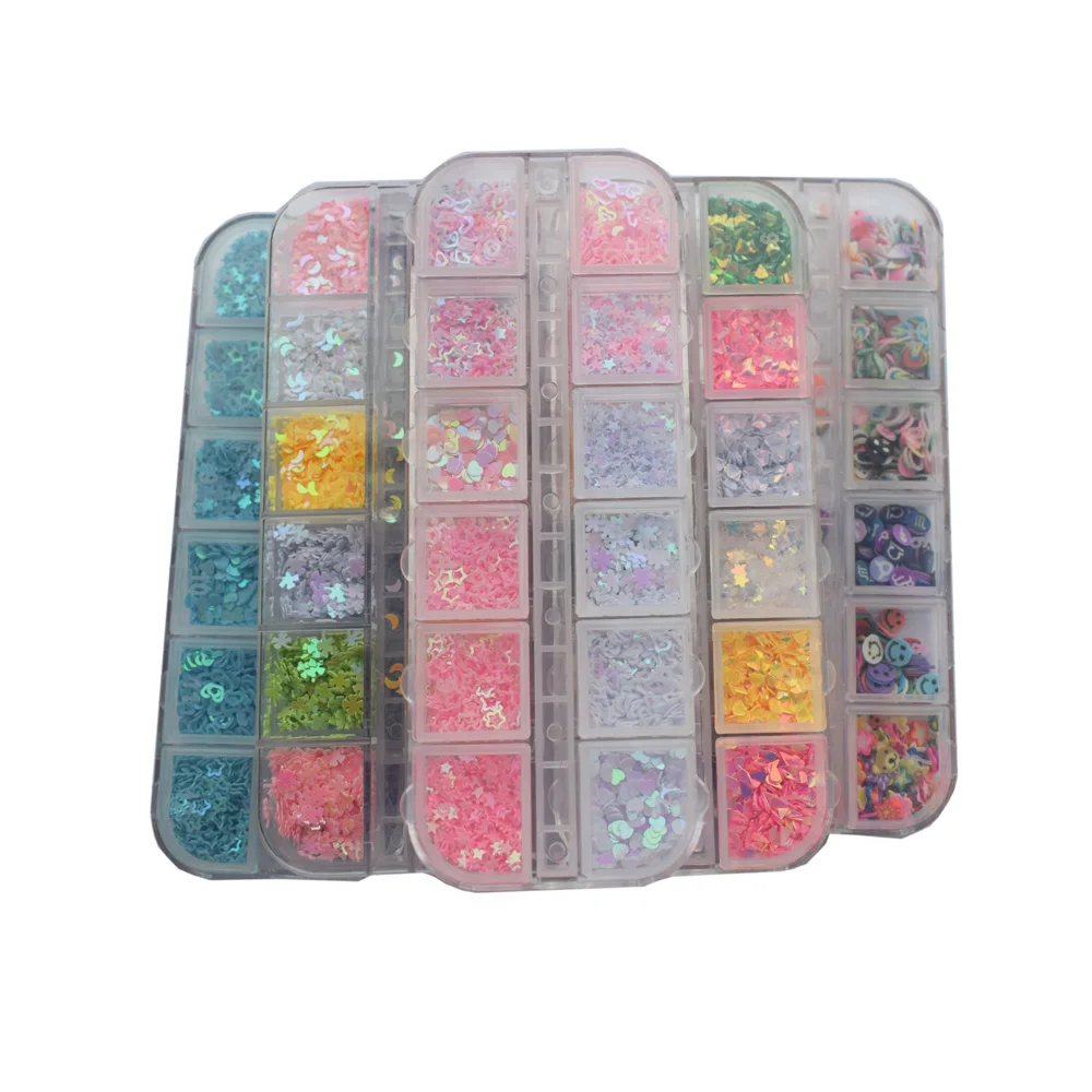 Holographic Love Star Nail Sequin Set