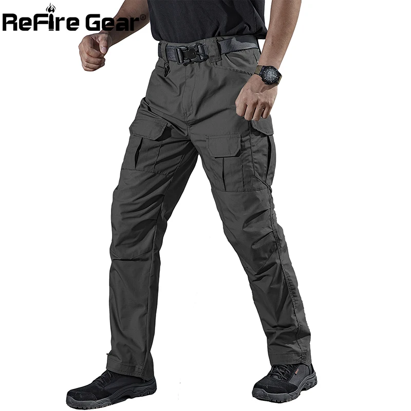 Refire gear новые тактические брюки карго мужские SWAT Твердые армейские военные брюки мужские повседневные осенние IX2 хлопок много карманов Брюки