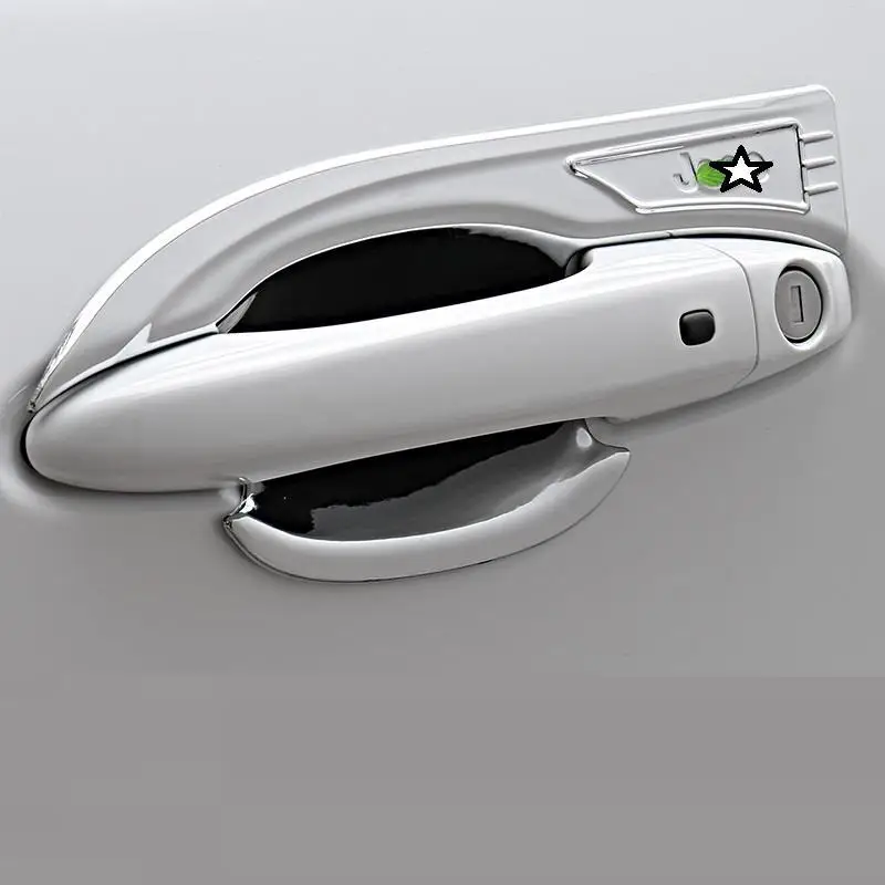 MODEL B Автомобильная дверная ручка, хромированная, Модифицированная, декоративная, для стайлинга автомобиля, защита, яркие блестки, 17, для джипа, компаса - Цвет: MODEL B