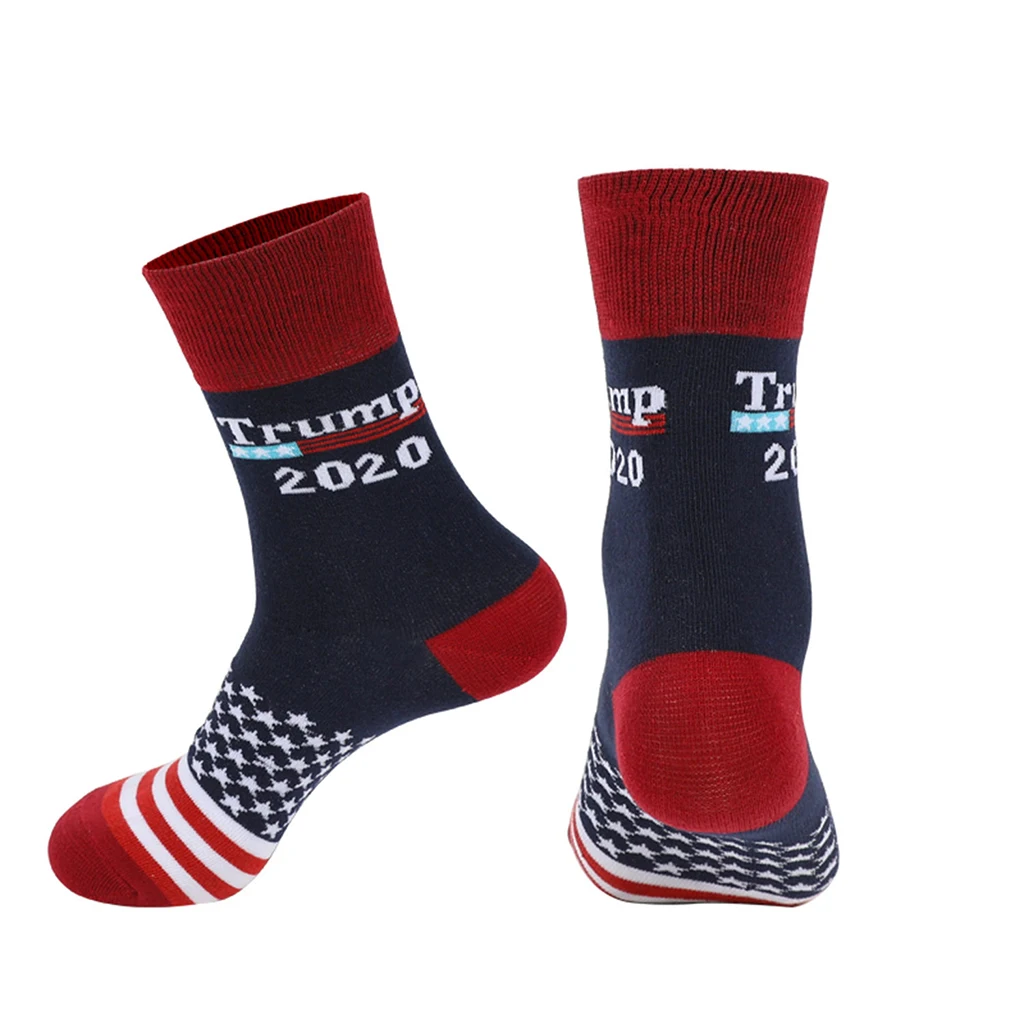 2 Pairs Word Pattern Printed Stockings Crew Socks Funny 100% Cotton Socks