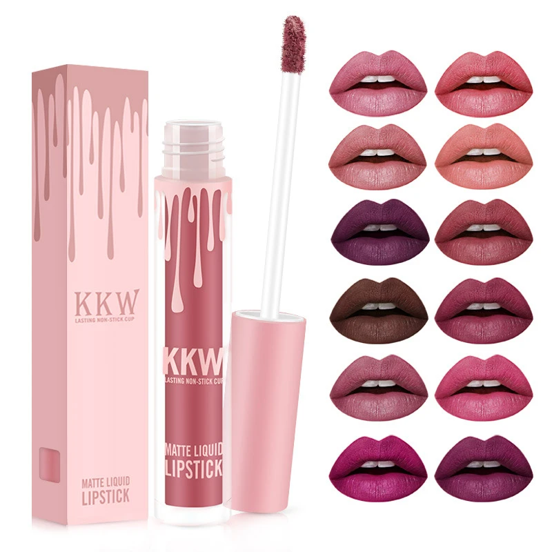 

New Matte Liquid Lipstick Waterproof Moisturizer Smooth Lip Stick Long-lasting Lip Tint Cosmetic Lip Makeup Collection Lipgloss