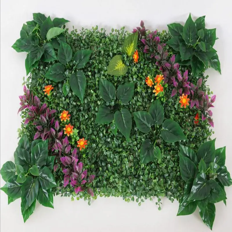 40x60cm flower Имитация газона растение стены пластиковые цветы свадебный зал отель фон стены украшения Зеленые искусственные растения для дома и сада - Цвет: 40x60cm flower
