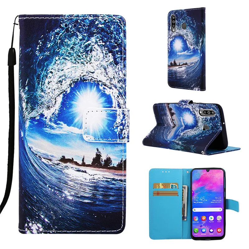 Wekays чехол для samsung A10e A20e A40s Мультфильм кожаный флип Fundas чехол для samsung Galaxy A10E A20E A40S чехол для телефона