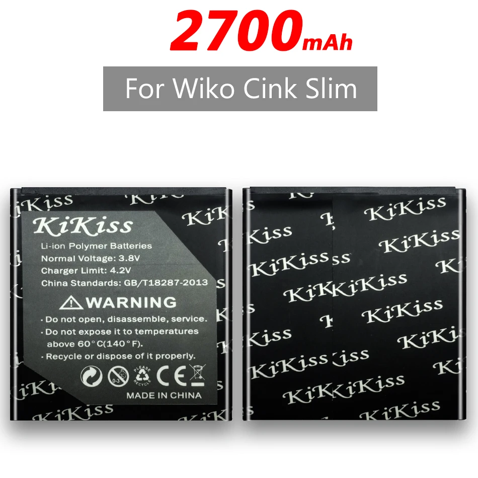 2700 мАч для Wiko Cink Тонкий аккумулятор для сотового телефона большая мощность для Wiko Cink Slim