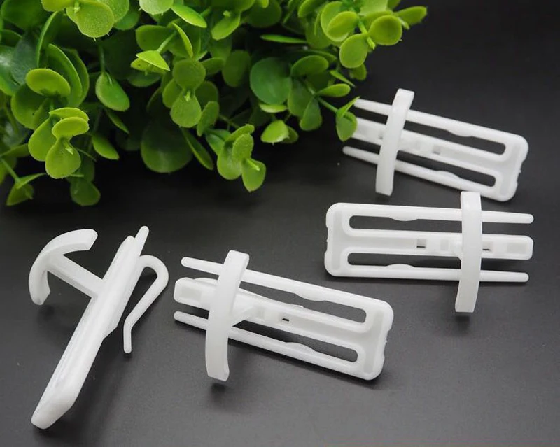 New Generation of Curtain Stereo Stereotype Hooks Curtain White Nano Plastic Four-claw Hook Tape Hook Rail Accessories cp134#40