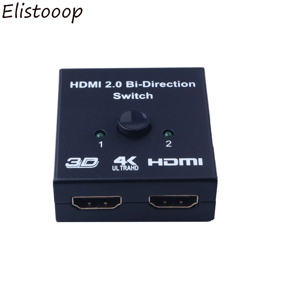 4K 3D HDMI переключатель 2 порта двунаправленный 1x2/2x1 HDMI разделитель, сплиттер Sup порты Ultra HD 4K 1080P HDR HDCP для PS4 Xbox HDTV