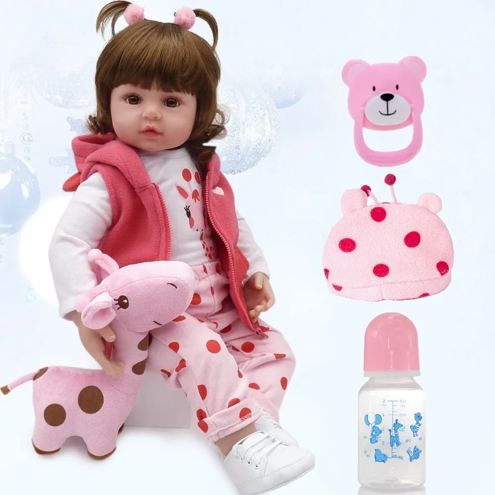 

Bebe Reborn Corpo De Silicone Inteiro Doll 48cm Soft Silicone Boneca Reborn Toddler Baby Dolls Christmas Surprice Gifts Doll