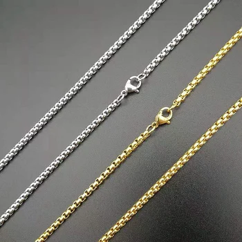 

Stainless Steel 10pcs Bulk Sale 2.5mm 3.0mm Rolo Chain 60cm Length Link Chain Necklace Jewelry Gold and Silver Color