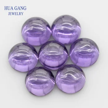 

Purple Cubic Zirconia Stone Round Shape Cabochon Cut Flat Back Loose CZ Stone Synthetic Gems For Jewelry 4mm 6mm Free Shipping