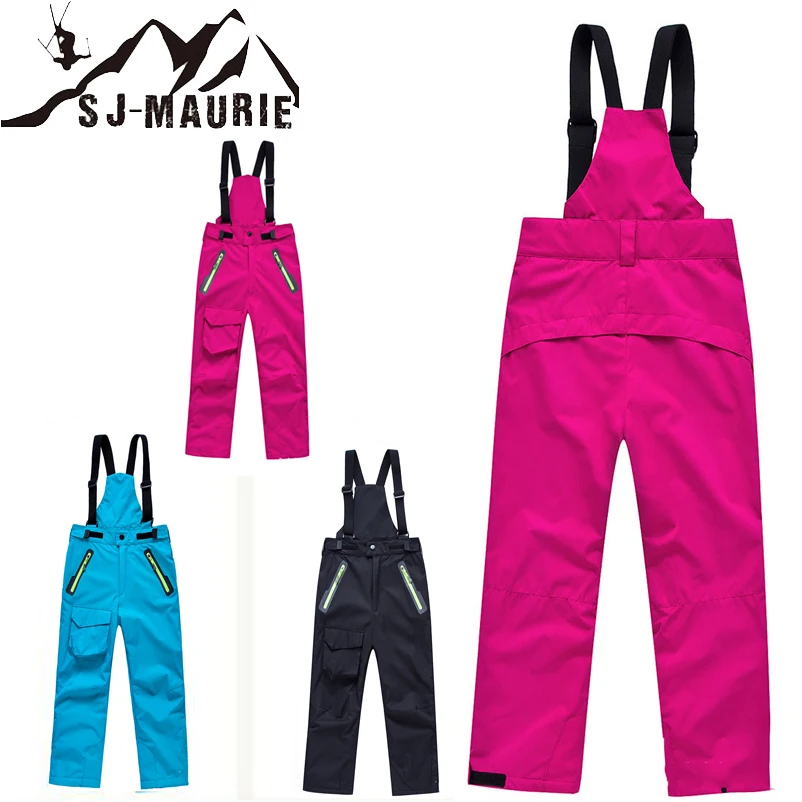 SJ-Maurie/Новинка, детский лыжный комбинезон, зимние водонепроницаемые штаны детские теплые лыжные штаны для катания на скейтборде и сноуборде лыжные штаны для девочек и мальчиков