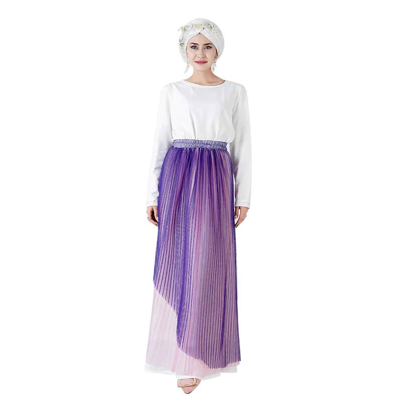 

Muslim Abaya Fashion Pleated Muslim Skirt Jupe Musulman Clothing Women Long Skirt For Muslim