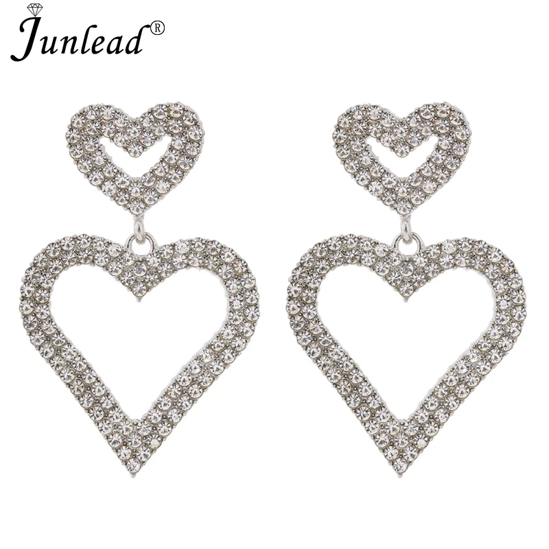 Junlead Модные Винтажные серебряные белые Кристальные бусы серьги-подвески