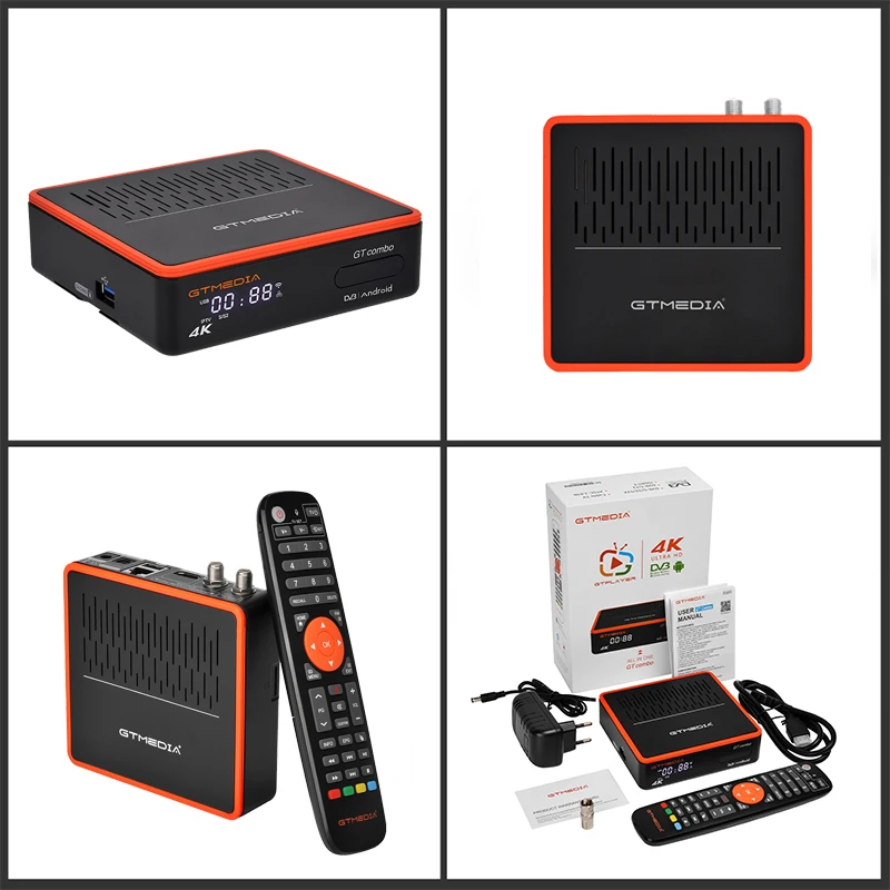 Caixa de tv Gtmedia Combo 8k Android 9.0 Inteligente Dvb-s2 t2 Cabo Receptor Satélite Ccam Embutido Wifi Suporte Caixa Europa 2022new gt 4k - Image 6