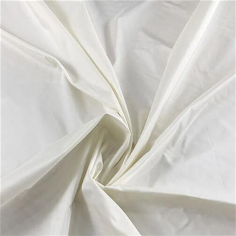 Pure Silk Fabric Taffeta Plain Dyed Solid Color Lady Clothing Garment