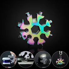 

18 In 1 Multifunction Wrench Key Ring Wrench Allen Wrench Corkscrew Outdoor Multifunctional Wrench Socket Wrench Nut Tool