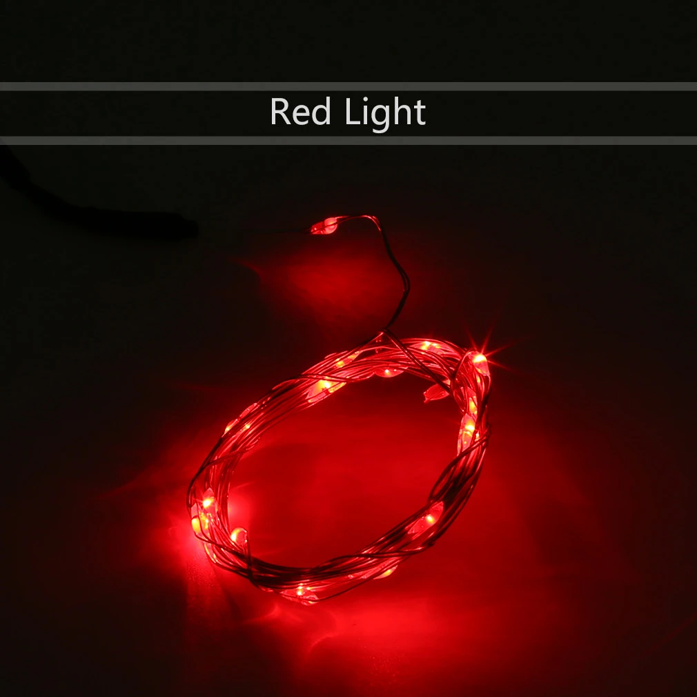 Red Light ICOCO Лидер продаж 2 м/5 м/10 м светодиодный водонепроницаемый IP66 USB мощность DC5V медный провод Сказочный светильник для свадебной вечеринки фестиваль Декор - Испускаемый цвет: Red Light