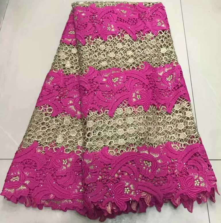 African cord lace fabric with stone latest african laces high quality guipure lace nigerian lace fabrics for dress ZQ-A190