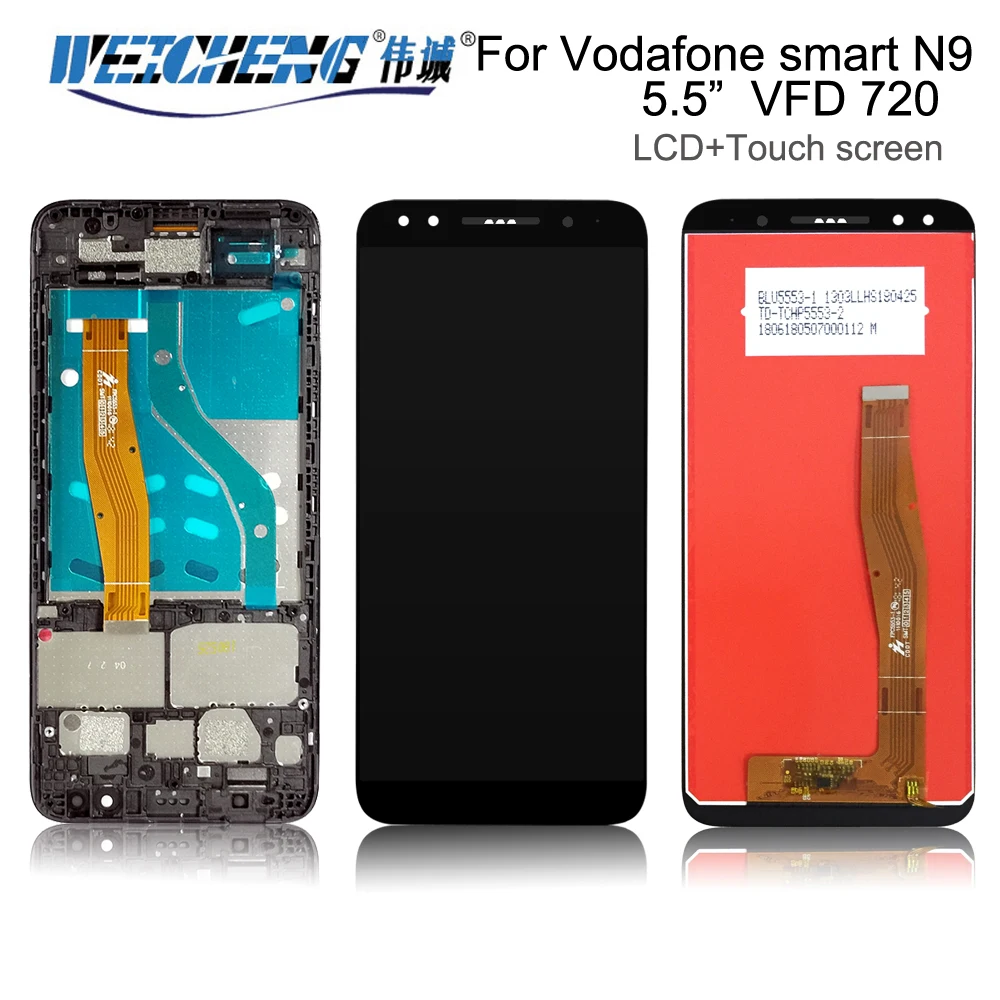 5,5 ''для Vodafone Smart N9 VFD-720 VFD 720 VFD720 ЖК-дисплей+ сенсорный экран с рамкой запасные части с инструментами