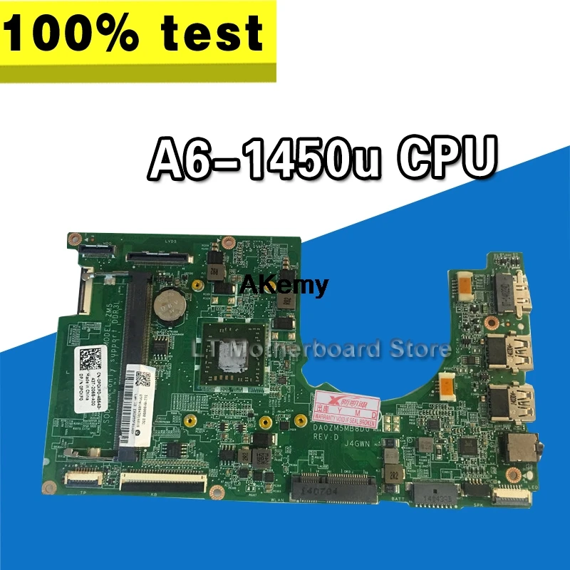 

PCKF0 0PCKF CN-0PCKF0 For Dell Inspiron 3135 Laptop Motherboard DA0ZM5MB8D0 With A6-1450u CPU mainboard full test