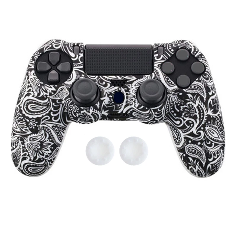 Анти-скольжения силиконовый чехол кожи чехол для sony PlayStation Dualshock 4 PS4 Pro Slim контроллер+ 2 Стик Захваты крышки