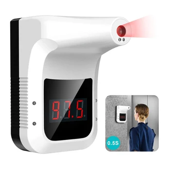 

K3 Wall-Mounted Forehead Thermometer Non-Contact Infrared LCD Display Desktop Automatic Induction Digital Public Thermometer