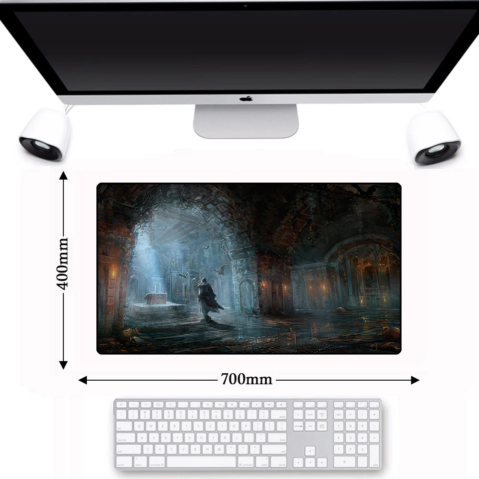 Натуральная Резина Противоскользящий Assassins Creed игровой коврик для мыши большая клавиатура ПК ноутбук играть большой коврик для мыши коврик