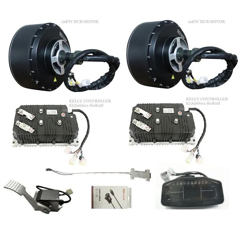 Dual 5000W 72V Electric Car Hub Motor Conversion Kit With Regenerative