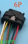 50 шт./лот 2/3/4/5/6 Pin ударного датчика: разъем водонепроницаемый авто вилки 4F0973702 4F0973703 4F0973704 4F0973705 4F0973706 - Название цвета: 6 pin   with wire