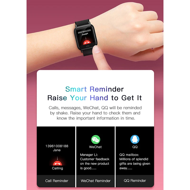 BINSSAW New Smart Watches Women's  Blood Pressure Fitness Tracker Waterproof Smart Wristband Pedometer Sports Wrist Watch Men