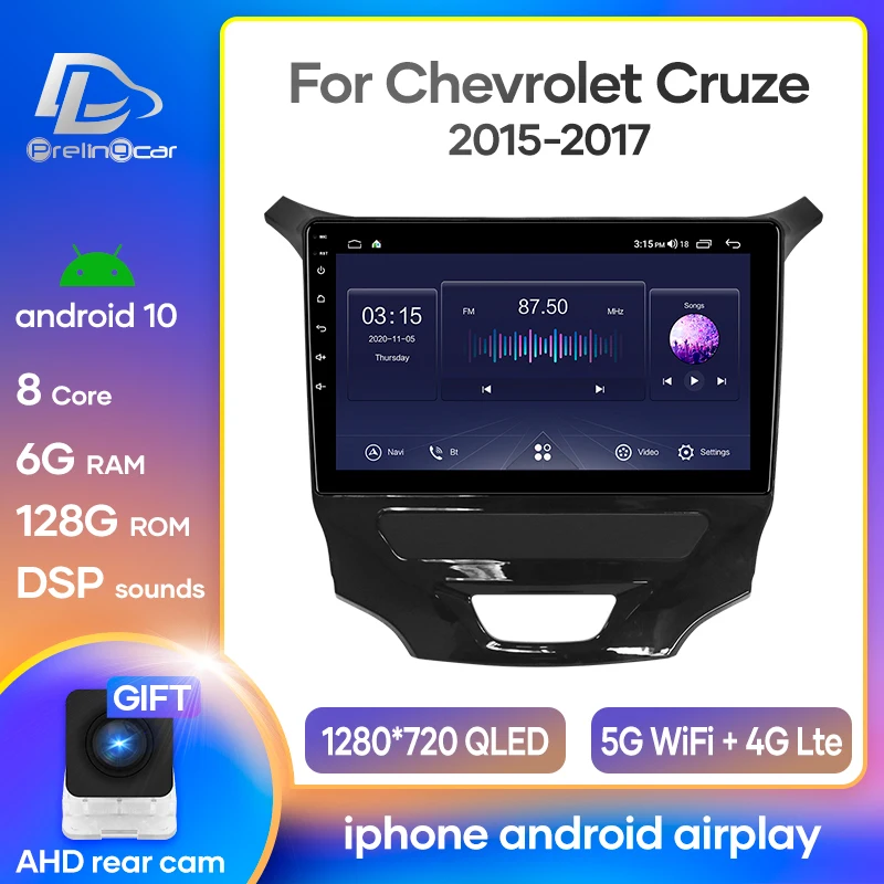 Автомобильный радиоприемник Android 10 стереоприемник для Chevrolet Cruze 2015-2017 видеоплеер