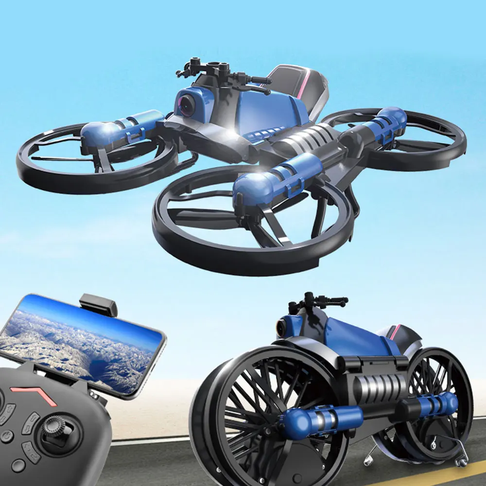 

2.4G Mini RC Drone Toy Four-Axis Headless Mode Drones Deformation Motorcycle Folding Remote Control Drone Kids Quadcopter Toys