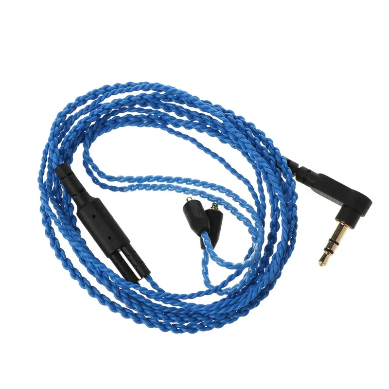 Blue ALITER кабели для наушников шнур MMCX кабель для Shure SE215 SE315 SE535 SE846 наушники - Цвет: Blue