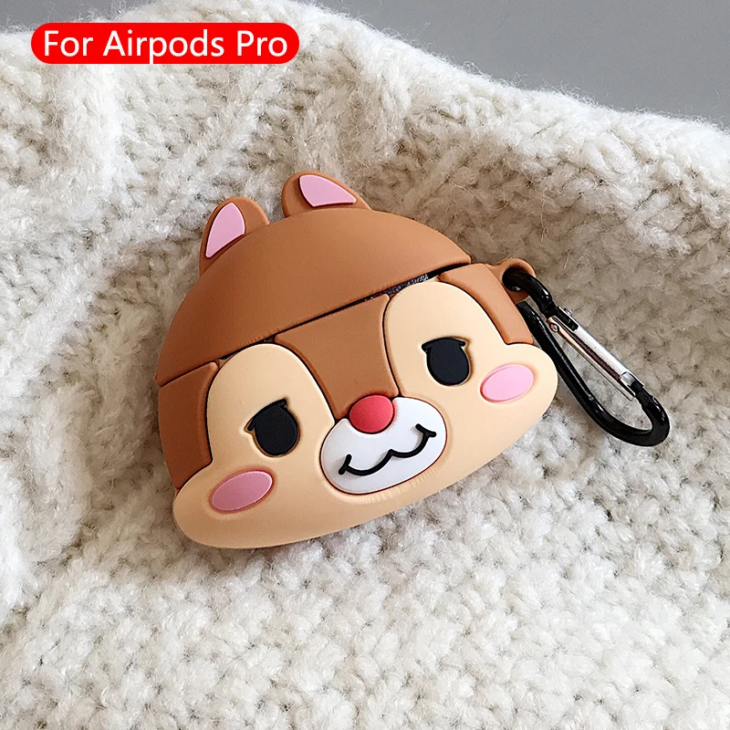 Милые Мультяшные беспроводные bluetooth-наушники для airpods pro Чехол защитный чехол Apple Airpods Pro гарнитура силиконовый мягкий чехол s - Цвет: 1082