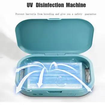 

Double UV Sterilizer Box For Mask Phone Toothbrush Tool USB Charge Disinfection Machine Uv Disinfector Cleaner Tool Kit