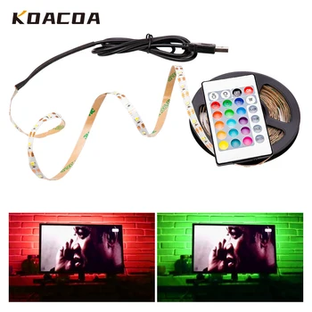 

5V USB RGB LED Strip lamp 2835SMD Flexible LED light Tape Ribbon 1M 2M 3M 4M 5M HDTV TV Desktop Screen Background Bias lighting
