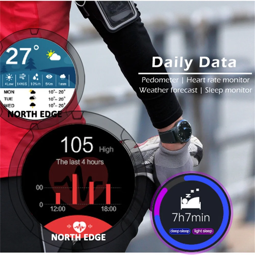 Smart Watch Men Women Smartwatch Bluetooth Talk Phone Watch GPS Pressure Measurement Heart Rate Monitor Recording Wristwatch