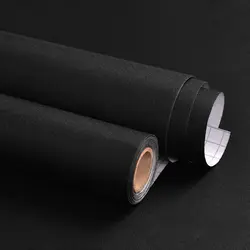 Matte Black Wallpaper Vinyl Self-Adhesive Shelf Liner Drawer Peel And Stick Countertop Removable Contact Paper Wall Decoration