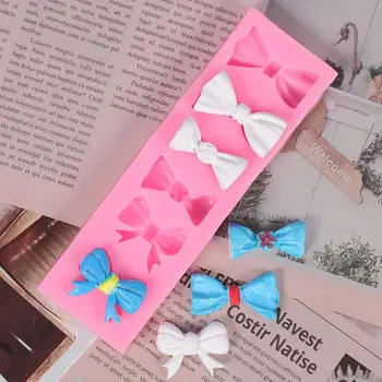 

Handmade Cute Bowtie Silicone Mold Fondant Sugarcraft Mould Gum Paste Chocolate Resin Cake Mold Jewelry Baking Tools