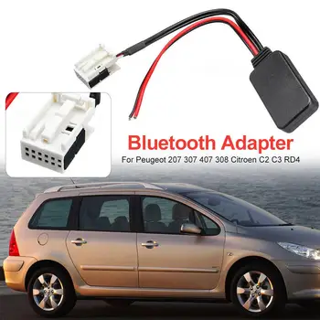 

12Pin Bluetooth Module Radio Stereo AUX-IN Aux Cable Adapter for Peugeot 207 307 407 308 Citroen C2 C3 Blaupunkt/VDO/ RD4 Radio
