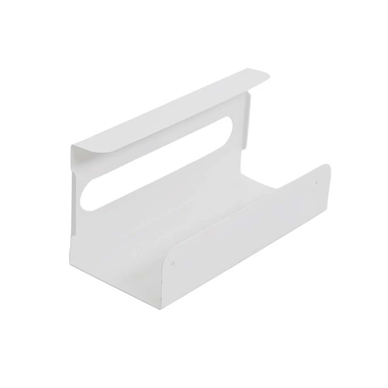 Bathroom Kitchen Paper Towel Rack Free Punch Wrought Iron Paper Holder Household Napkin Creative Rack Cabinet Door Napkin Holder - Цвет: WT
