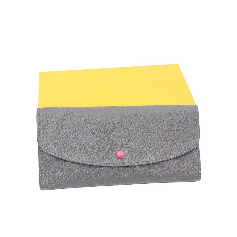 High quality 100% genuine leather women's wallet with gift box designer printed flower wallet and dust bag High quality 100% genuine leather women's wallet with gift box designer printed flower wallet and dust bag