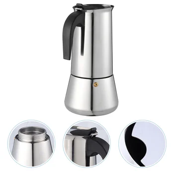 

Practical Durable Convenient Glossy Coffee Maker Coffee Pot Espresso Coffee Maker for 12 People