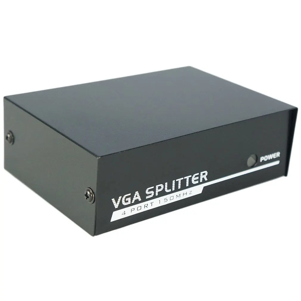 Newest 150MHz 4 Port Monitor Switch VGA SVGA Video Splitter Box Adapter USB Powered