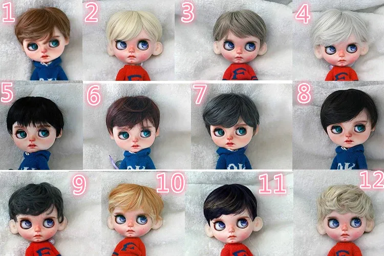 Кукла RBL blyth scalp 1/6 кукла скальп(подходит для Блит) мальчик парики 201910