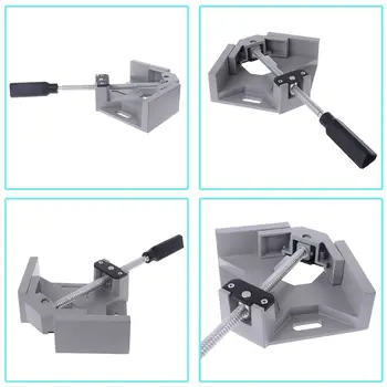 

Single Handle 90 Degrees Right Angle Clamp Two Axis Alluminum Carpentry Woodworking Tools Welding Clamp Q1QC