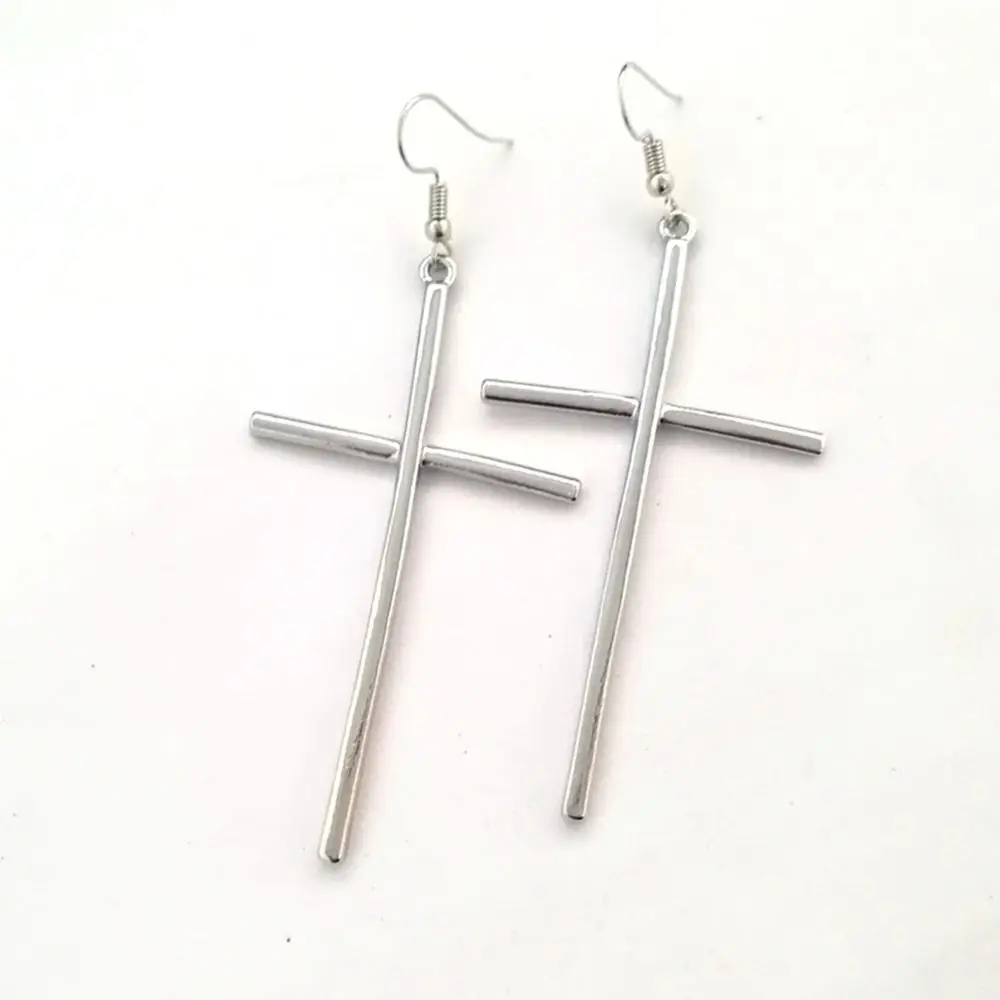 New Fashion Punk Long Earrings Cross Pendant Men Female Jewelry Unisex Gift Party Charm Hanging | Украшения и аксессуары