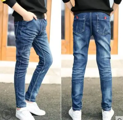 9013 thin jeans Коллекция года, Весенняя детская одежда джинсы для мальчиков повседневные тонкие джинсы для мальчиков, узкие джинсы для больших мальчиков длинные брюки - Цвет: 9013 thin jeans