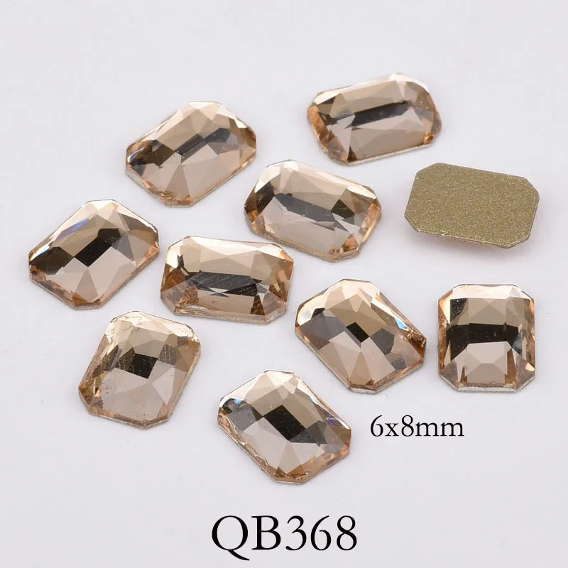QB368 20 шт плоское дно Хрустальные стеклянные аксессуары для ногтей Стразы для шампанского стеклянные стразы для 3D украшения для ногтей ювелирные изделия - Цвет: QB368